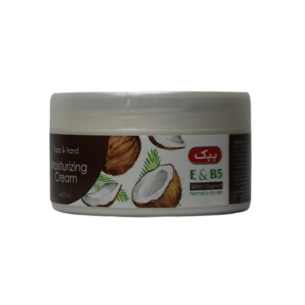 مراقبت پوست کرم مرطوب کننده ببک مدل Coconut حجم 250 میلی لیتر