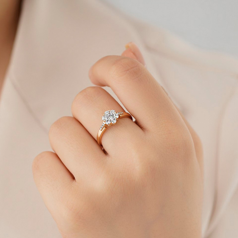 انگشتر زنانه ژوپینگ مدل گل کد L358 انگشتر زنانه ژوپینگ مدل گل کد L358