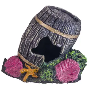 دکوری آکواریوم طرح بشکه شکسته مدل 121