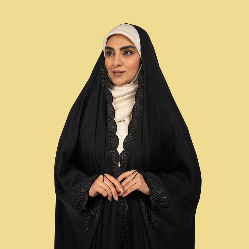 عکس شماره 3 : چادر عبایی مدل پرطاووس