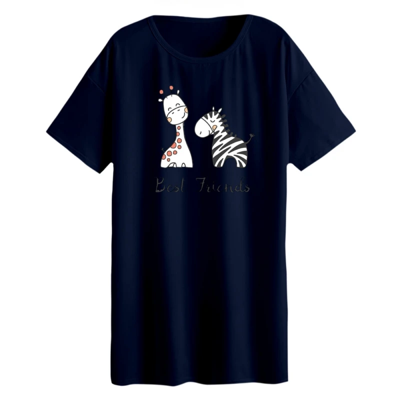 تی شرت لانگ آستین کوتاه زنانه مدل زرافه کد 13