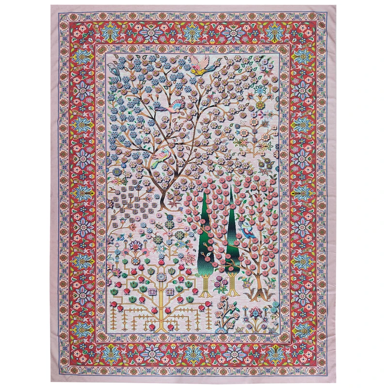 روفرشی نساجی دُر هنر یزد مدل درختی آزادی کد 01