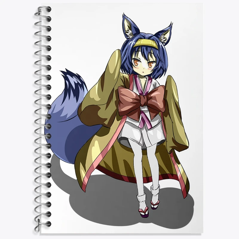 دفتر زبان 50 برگ خندالو مدل دو خط طرح ایزونا انیمه نو گیم نو لایف کد 32435