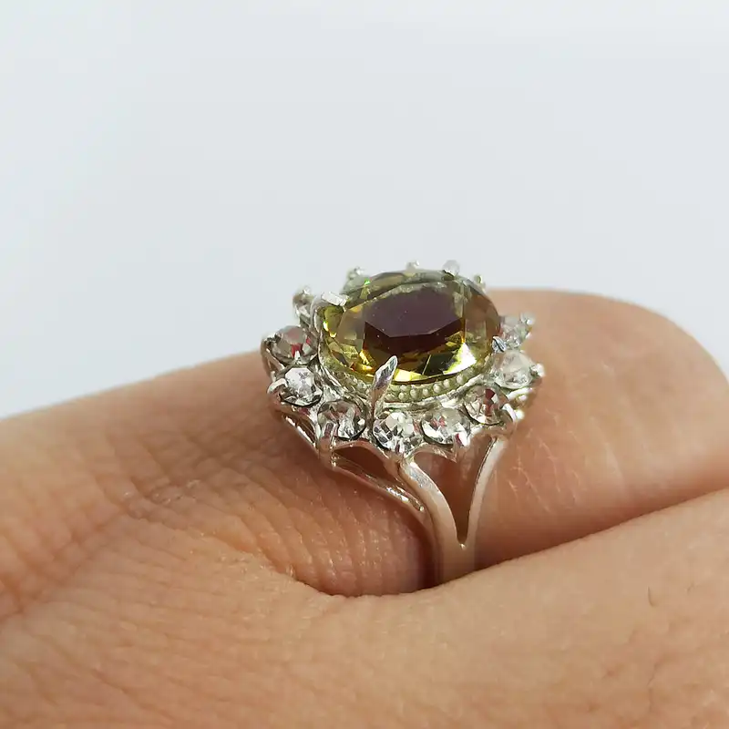 نیم ست نقره زنانه سلین کالا مدل الکساندریت ce-k104