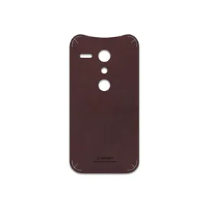 MAHOOT Matte-Dark-Brown-Leather Cover Sticker for Motorola Moto G