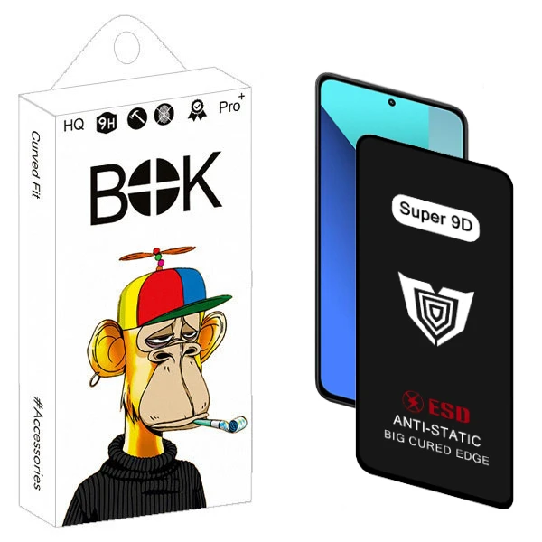 محافظ صفحه نمایش بوک مدل Super 9D Touch مناسب برای گوشی موبایل شیائومی Redmi Note 13 Pro 5G / Note 13 / K70 