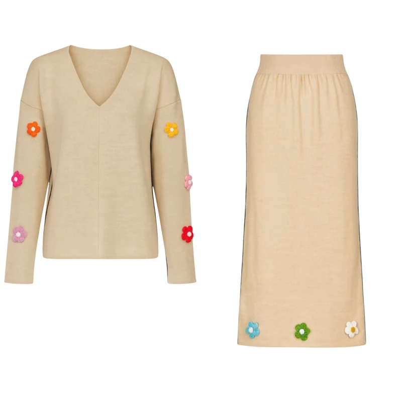 ست پلیور و دامن زنانه مدل 2245