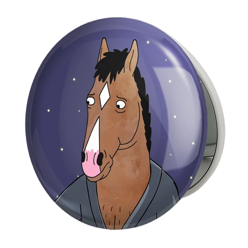 آینه جیبی خندالو طرح سریال بوجک هورسمن Bojack Horseman مدل تاشو کد 1143 