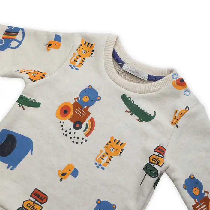 ست سویشرت شلوار پسرانه فیورلا مدل ترافیک کد 23564