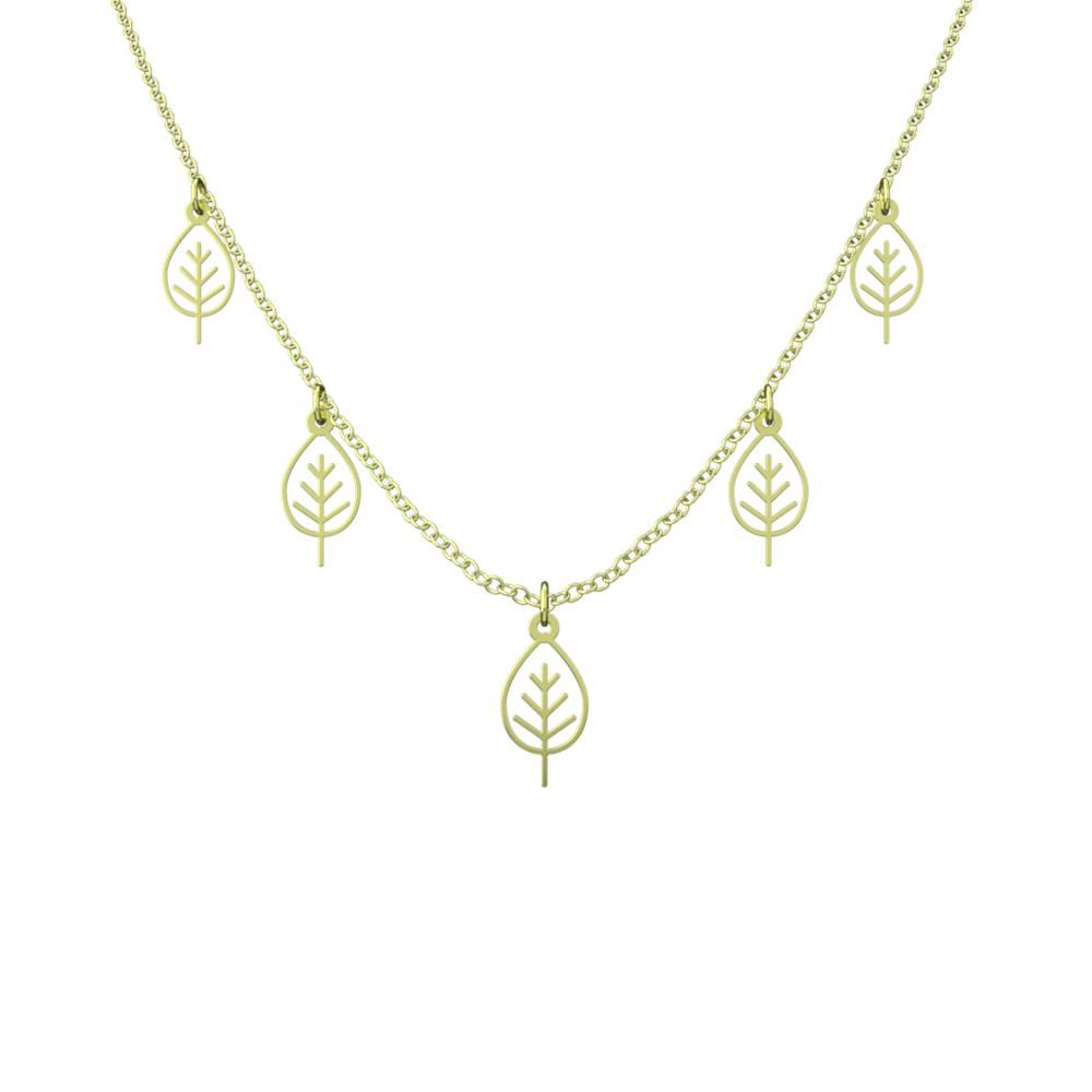 گردنبند طلا 18 عیار زنانه مدوپد مدل برگ کد RNA16023 -  - 6