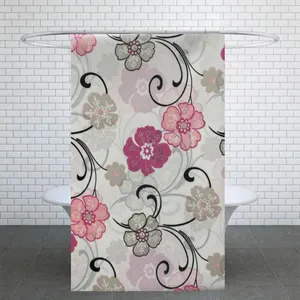 پرده حمام کد PH129 سایز 170x200 سانتی متر
