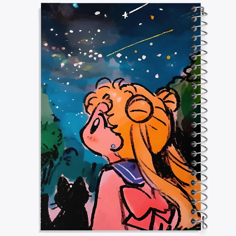 دفتر مشق 100 برگ خندالو طرح چیبیوسا انیمه سیلور مون (Sailor Moon) کد F6885