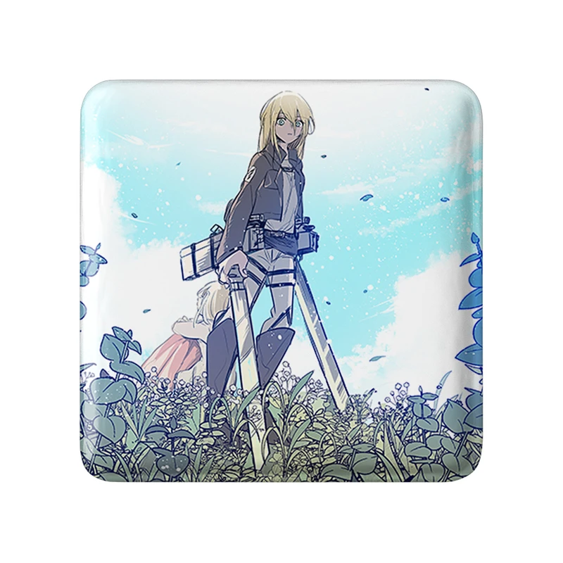مگنت خندالو طرح هیستوریا انیمه اتک آن تایتان Attack on Titan  مدل مربعی کد 18564