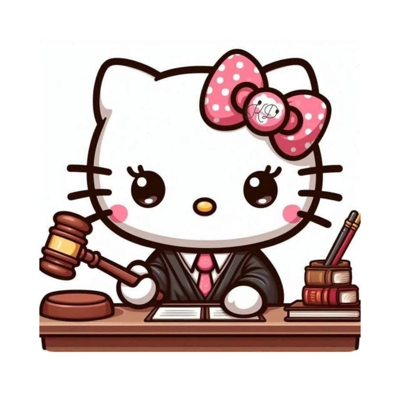 استیکر پارچه و لباس پاد آفرین مدل کارتونی کیتی بامزه جذاب کد 1262