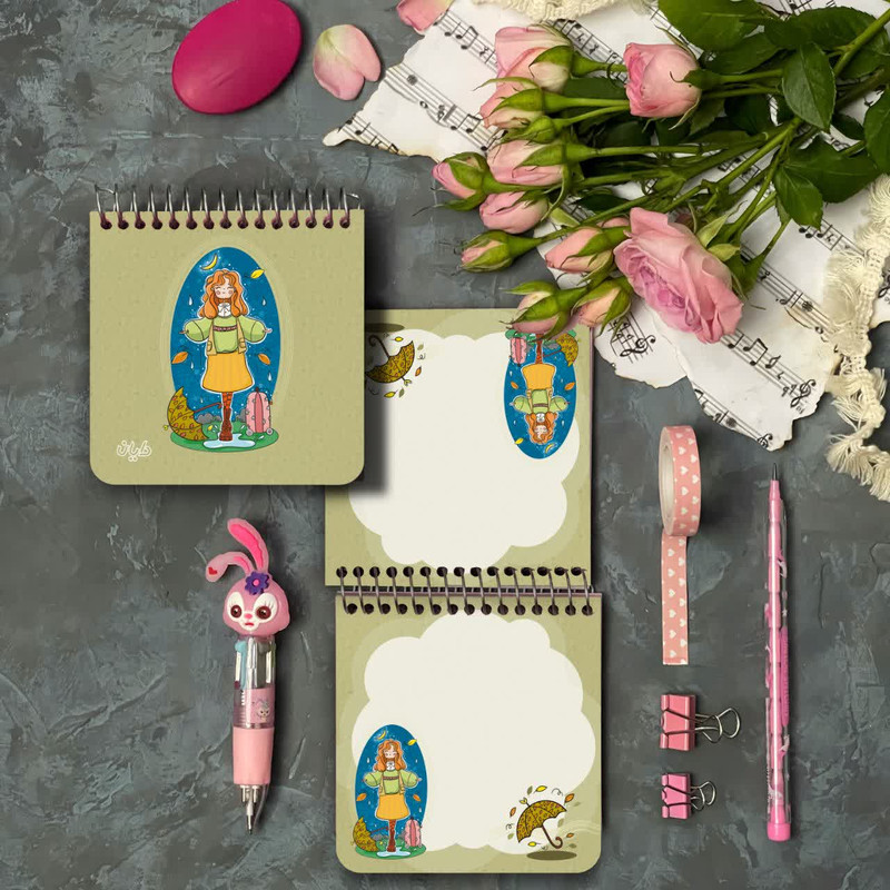 دفترچه یادداشت ۸۰ برگ دایان مدل حاشیه دار کد ۴۱۷۶۲ بسته ۶ عددی