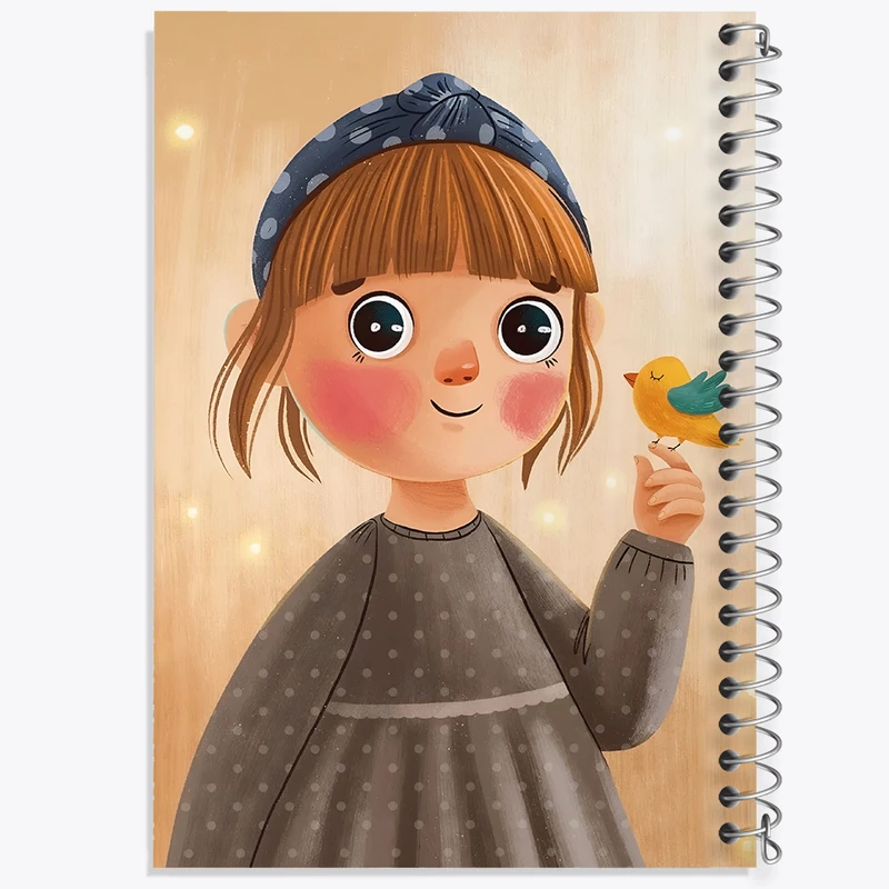 دفتر مشق 100 برگ خندالو طرح دخترانه کد F7663