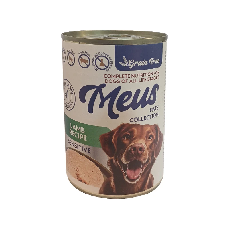 کنسرو غذای سگ مئوس مدل بره وزن 400 گرم