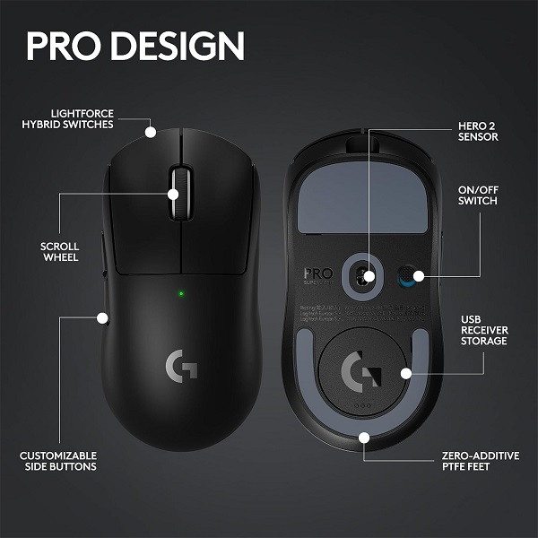 قیمت و خرید ماوس بی سیم مخصوص بازی لاجیتک مدل PRO X SUPERLIGHT 2 قیمت و خرید ماوس بی سیم مخصوص بازی لاجیتک مدل PRO X SUPERLIGHT 2