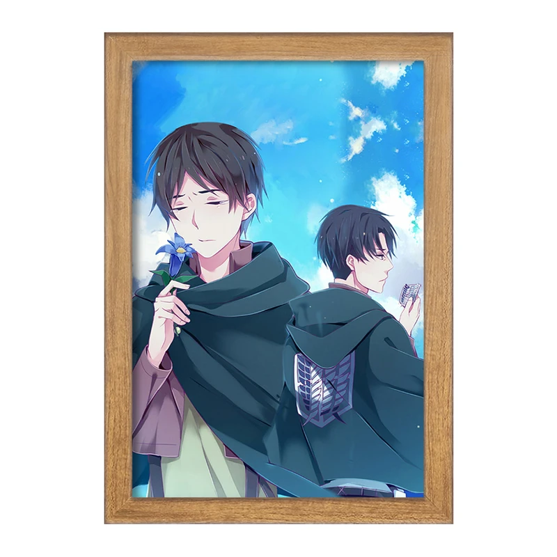 تابلو خندالو مدل لیوای و ارن انیمه اتک آن تایتان Attack on Titan  کد 11032
