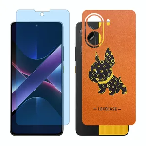 Glass Together model matte anti blue screen protector suitable for Xiaomi Poco X7 Pro mobile phone with back cover sticker