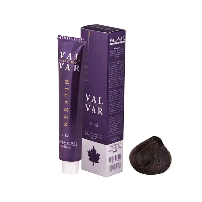 رنگ مو وال وار سری دودی شماره C3 حجم 120 میلی لیتر رنگ قهوه ای دودی متوسط