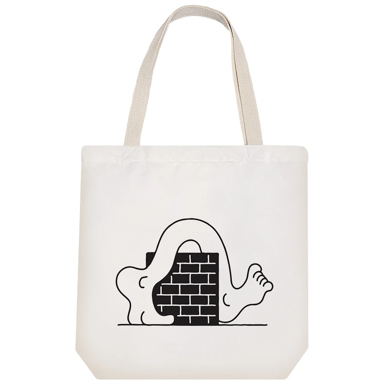 ساک خرید پارچه ای خندالو طرح مانع نداریم! مدل توت بگ کد 7102