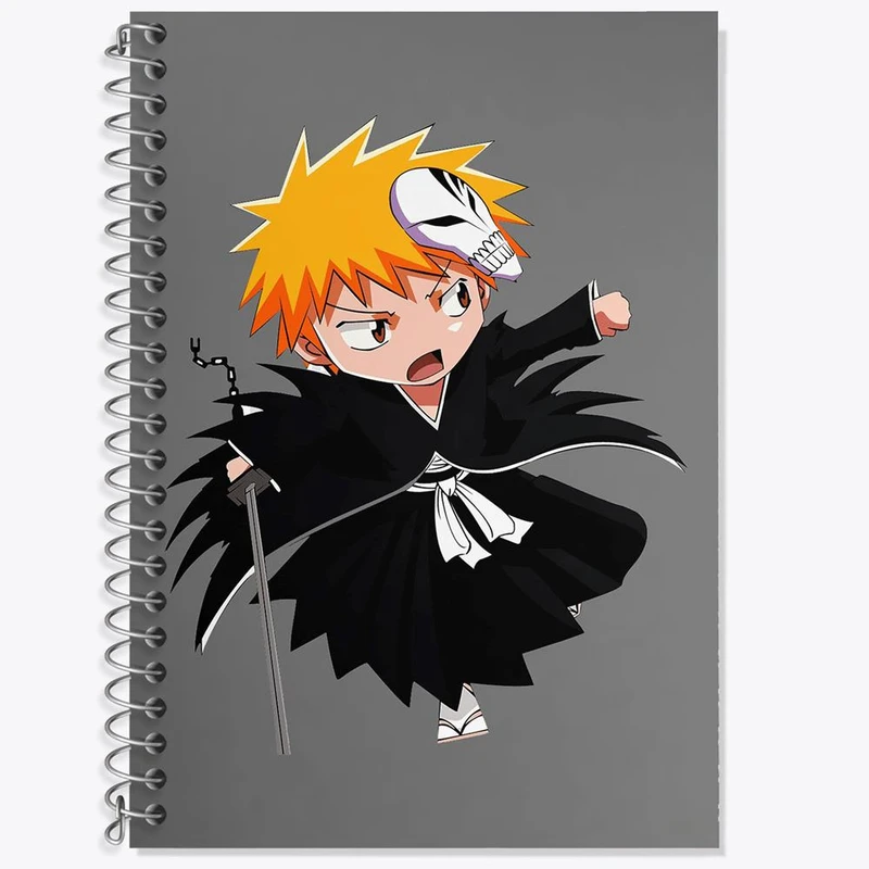 دفتر زبان 50 برگ خندالو مدل سه خط طرح انیمه بلیچ Beach کد 4950