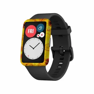 MAHOOT Yellow-Flower Cover Sticker for Huawei Watch Fit Smartwatch