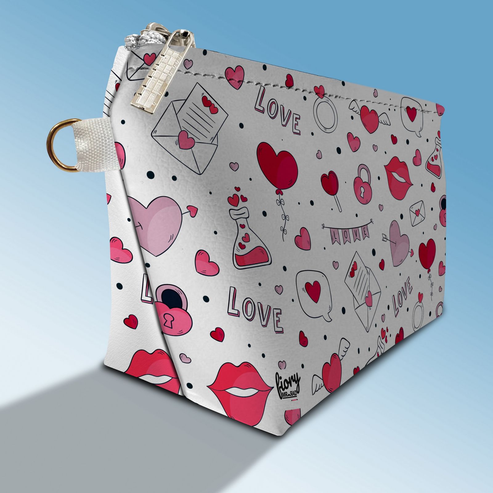کیف لوازم آرایش زنانه فیوری مدل love کد 2232 -  - 5