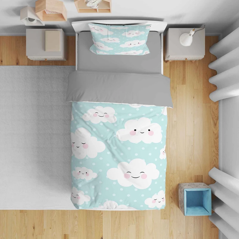 سرویس روتختی مدل ابری  5348 تک نفره 5 تکه