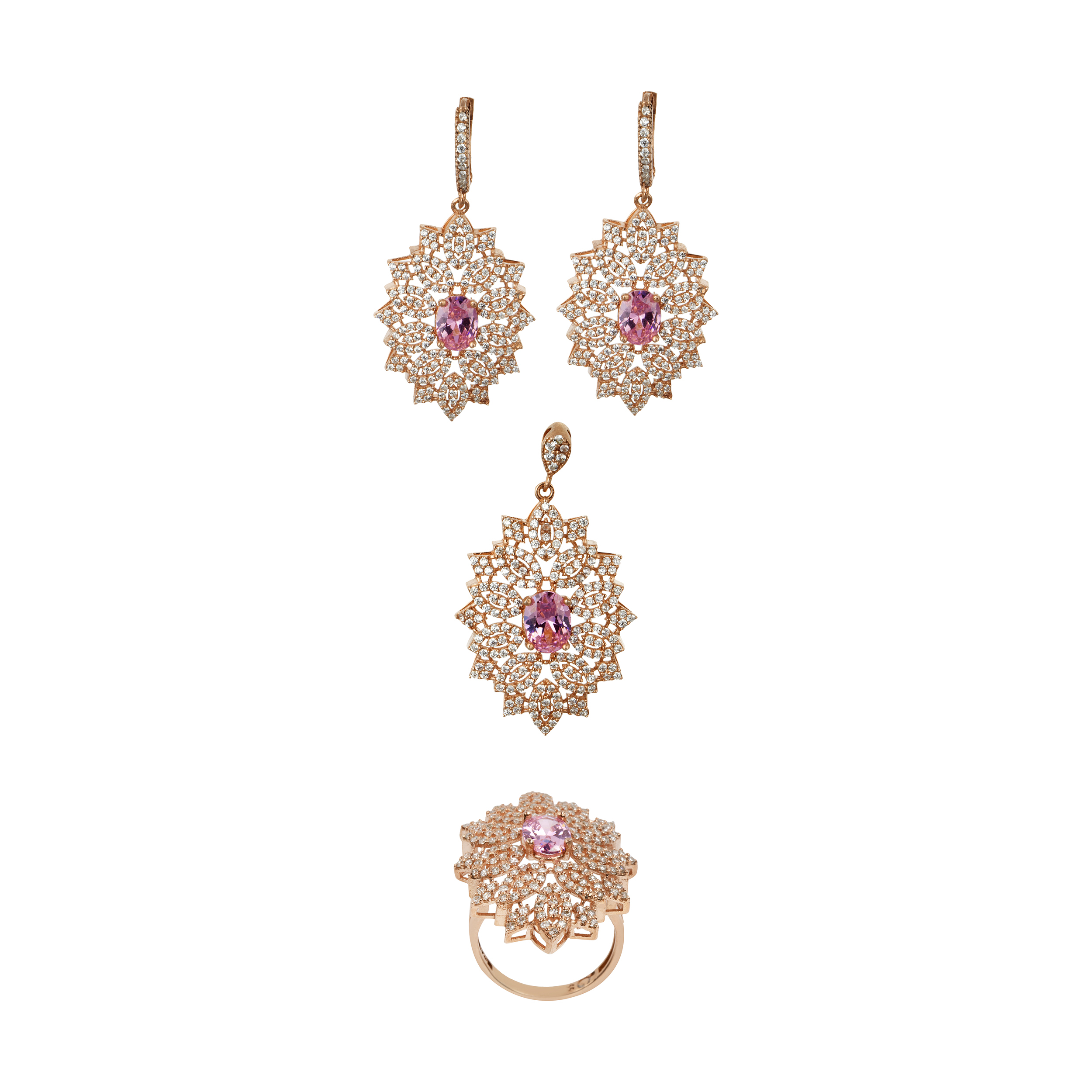 نیم ست نقره زنانه سینانر مدل SNR-R025