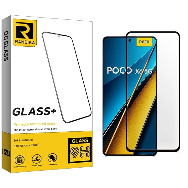 محافظ صفحه نمایش شیشه ای راندیکا مدل RK FullGlue مناسب برای گوشی موبایل شیائومی poco x6