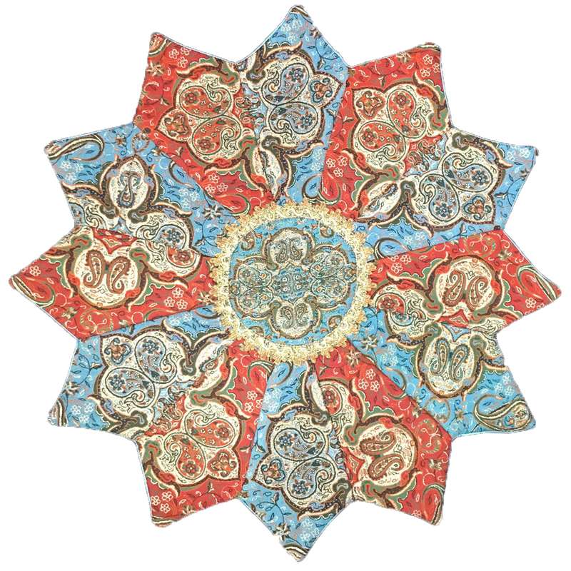 رومیزی ترمه طرح خورشید