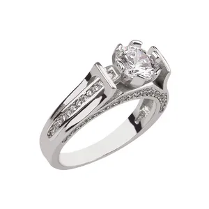 انگشتر نقره زنانه مدل 21091 سولیتر