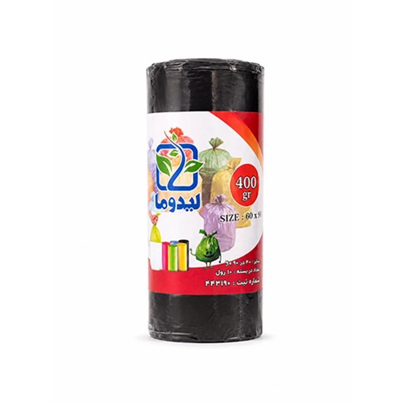 کیسه زباله رولی لیدوما مدل t400 رول 28 متری بسته 35 عددی
