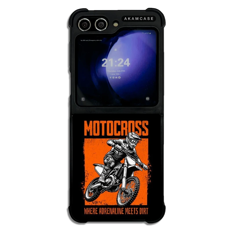 کاور آکام مدل AMC-WSGZFLIP5-MOTORCYCLE-23 مناسب برای گوشی موبایل سامسونگ Galaxy Z Flip 5