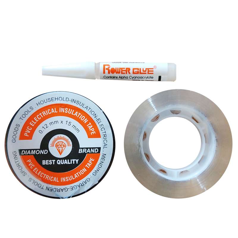 چسب قطره ای کد G3 به همراه چسب نواری و چسب لنت