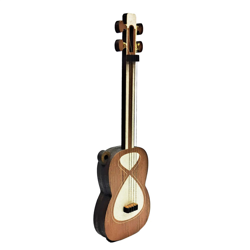 گردنبند مدل چوبی طرح ساز تار کد m.2534b