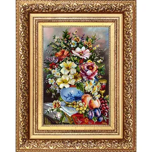 تابلو فرش دستباف فرش میرنظامی مدل گل و میوه کد 856