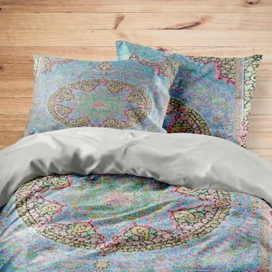 سرویس روتختی مدوپد طرح فرش قم ترنجی مدل C-Ghom096 یک نفره 4 تکه