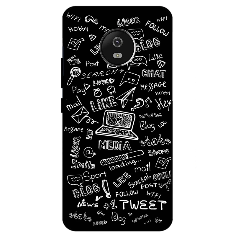کاور مگافون طرح رسانه های اجتماعی مدل 1898 مناسب برای گوشی موبایل موتورولا Moto G5S