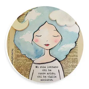  دیوارکوب طرح دختر و ماه مدل wtb139