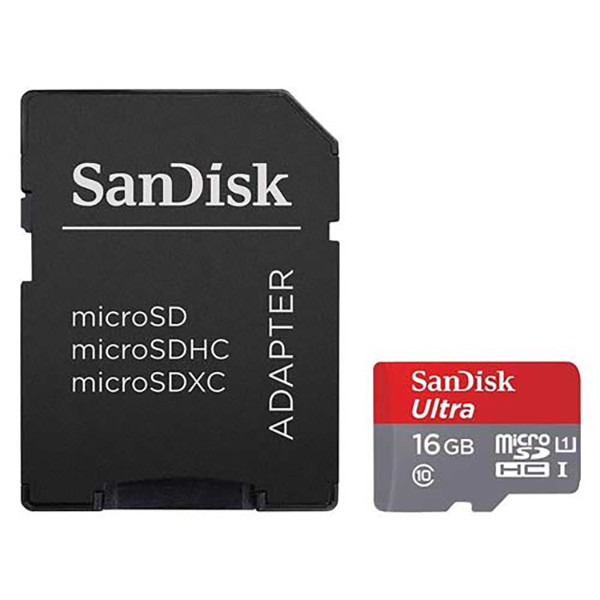 کارت حافظه microSDXC سن دیسک مدل Ultra کلاس 10 استاندارد UHS-I U1 سرعت 100MBps ظرفیت 16 گیگابایت به  همراه آداپتور SD