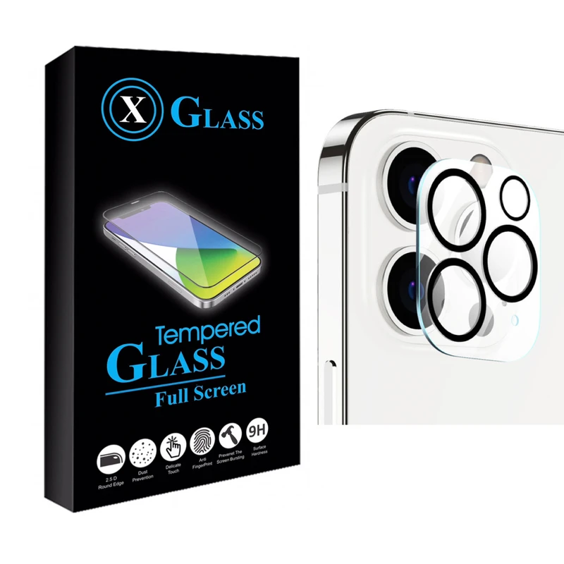 محافظ لنز دوربین ایکس گلس مدل 3D PLUS مناسب برای گوشی موبایل اپل IPHONE 12 PRO 