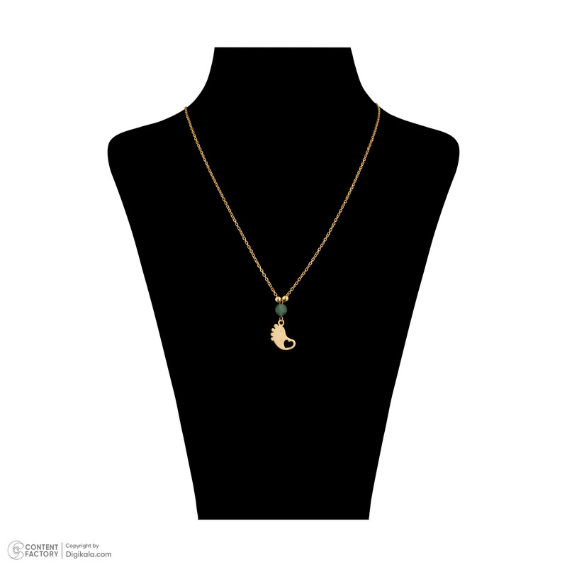 گردنبند طلا با طرح رولو 18 عیار دخترانه پرسته مدل گوی و پا کد WN776