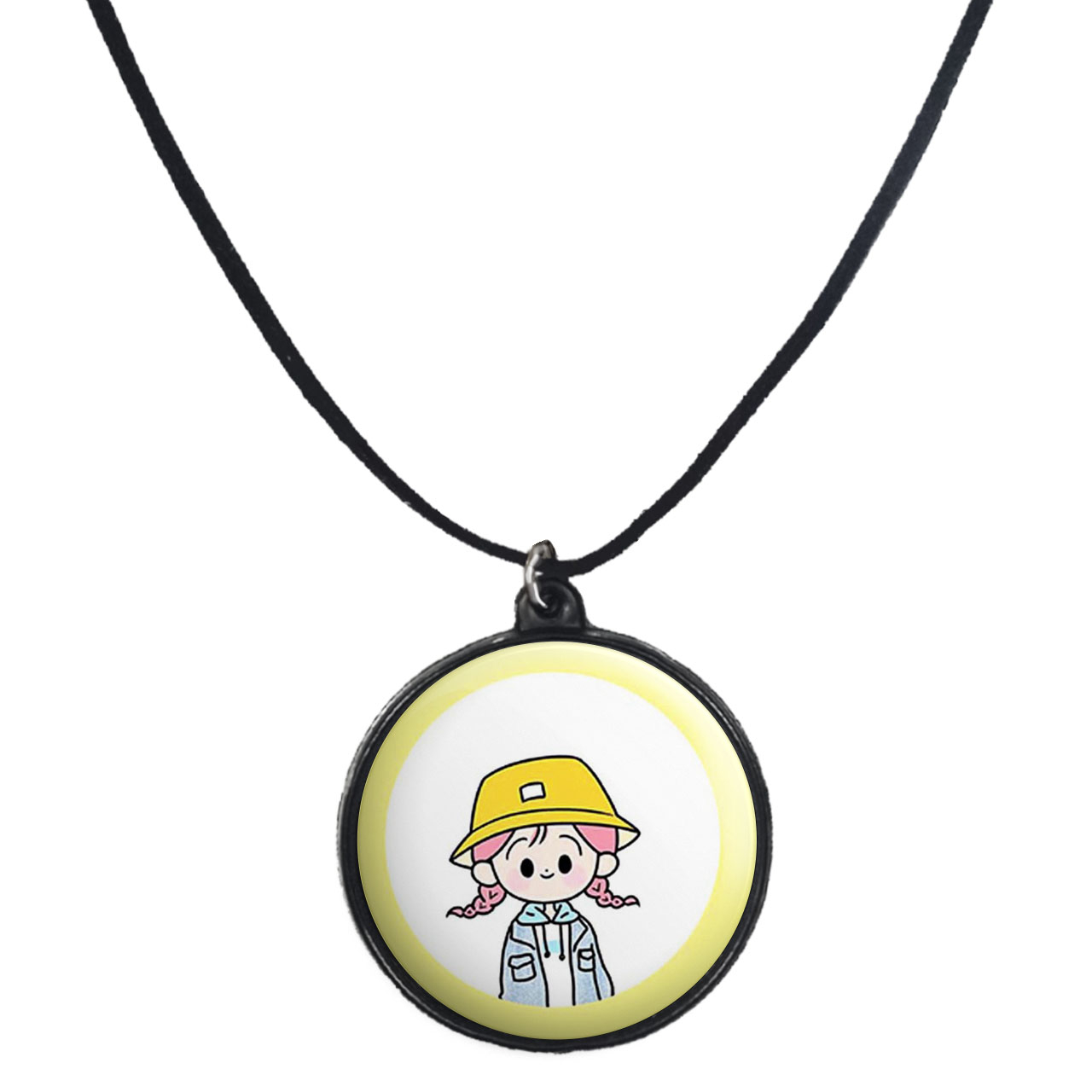 گردنبند پرمانه طرح دخترونه کد pmb.8463 مدل دو طرفه