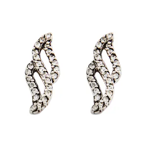 گوشواره نقره زنانه بازرگانی میلادی مدل فانتزی کد GZN_212