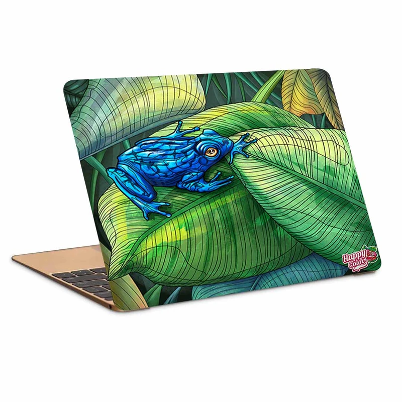 استیکر لپ تاپ طرح قورباغه آبی کد P-87 مناسب برای لپ تاپ 15.6 اینچ