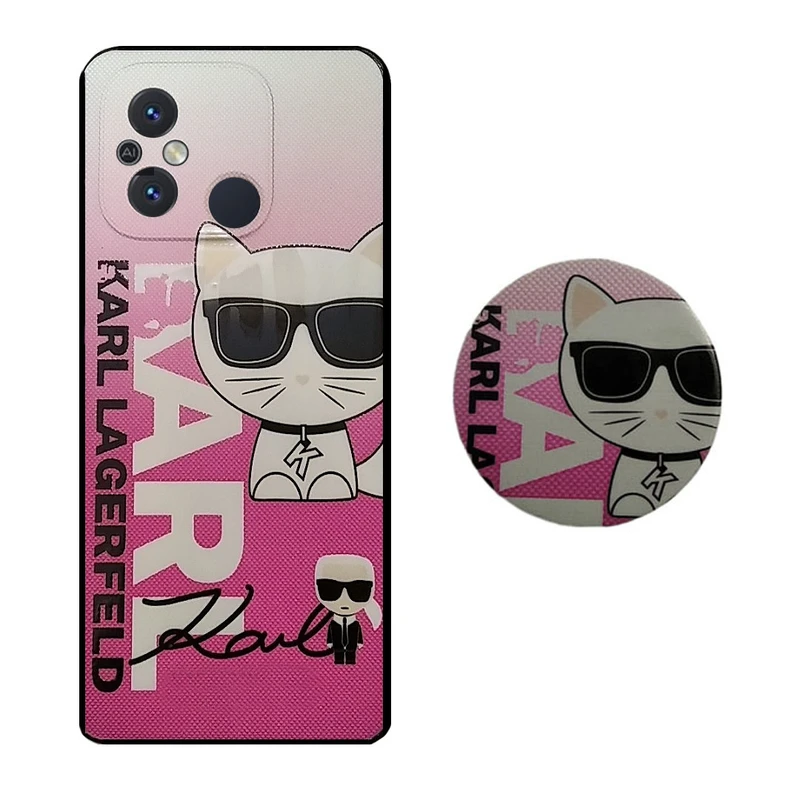 کاور مدل HB 0155 مناسب برای گوشی موبایل شیائومی Redmi 12c / Poco C55 به همراه پاپ سوکت