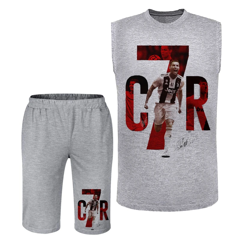 ست تاپ و شلوارک مردانه مدل N298 CR7